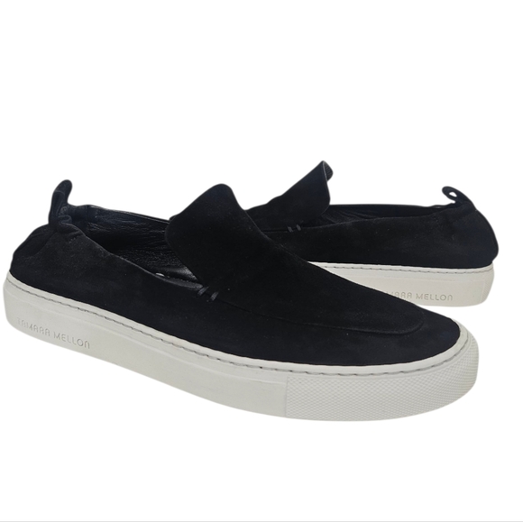 Tamara Mellon Suede Slip-On Sneakers in Black Size 9 - Picture 1 of 12